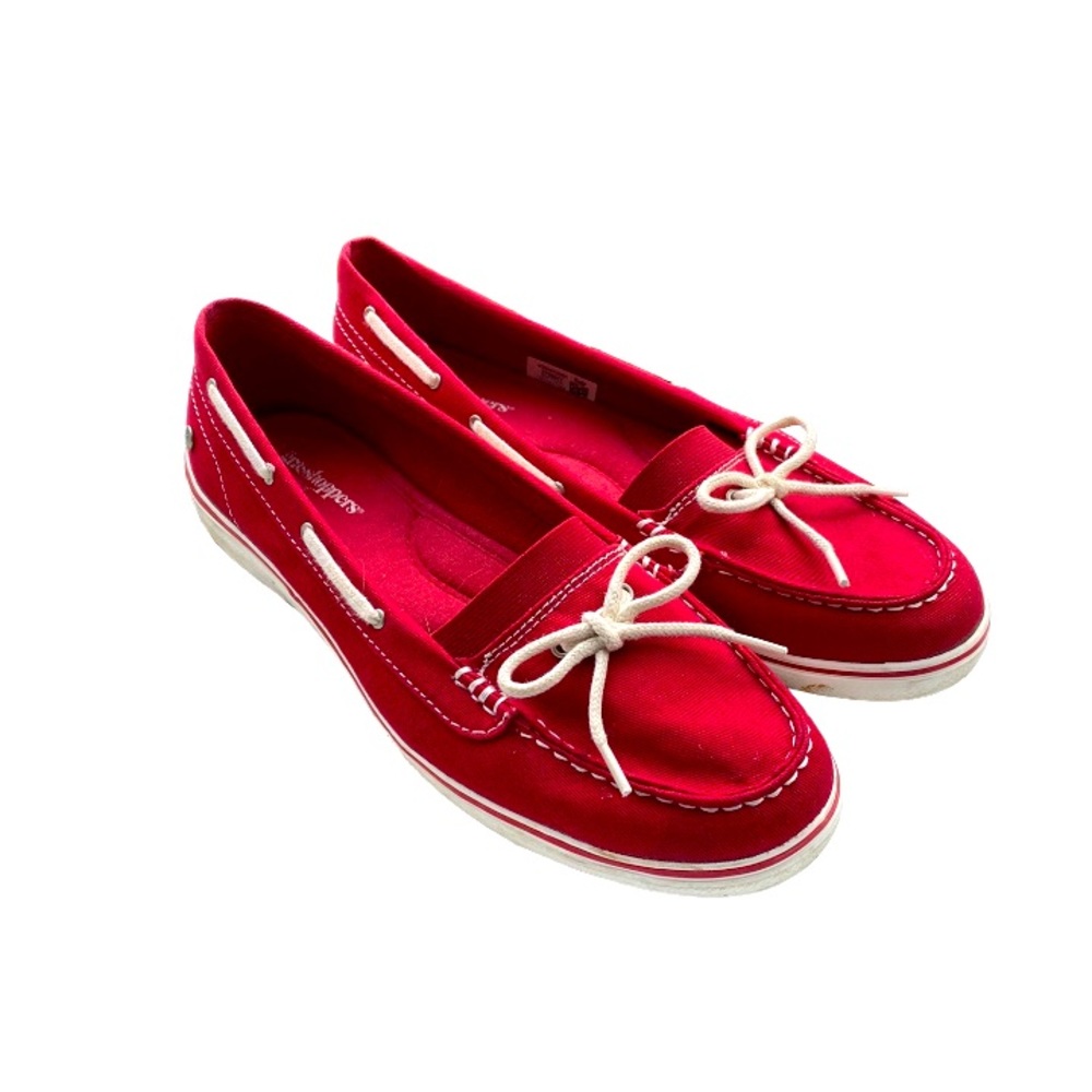 Grasshoppers keds red slip on shoes size 8 1/2M